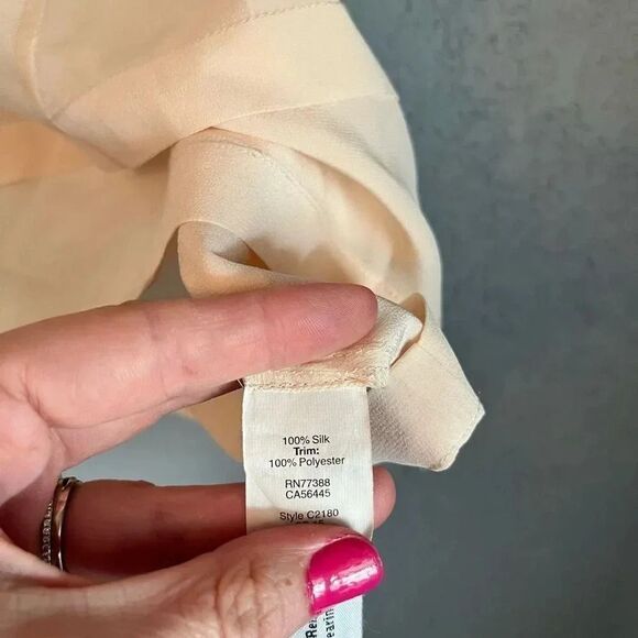 Madewell Silk Incline Tank Light Blush Pink Womens Tank Size XS Silk - Picture 4 of 7